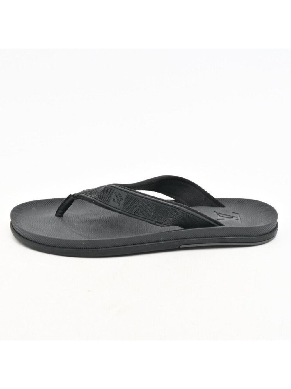 Louis Vuitton Beach Sandals Black Damier Pattern 10